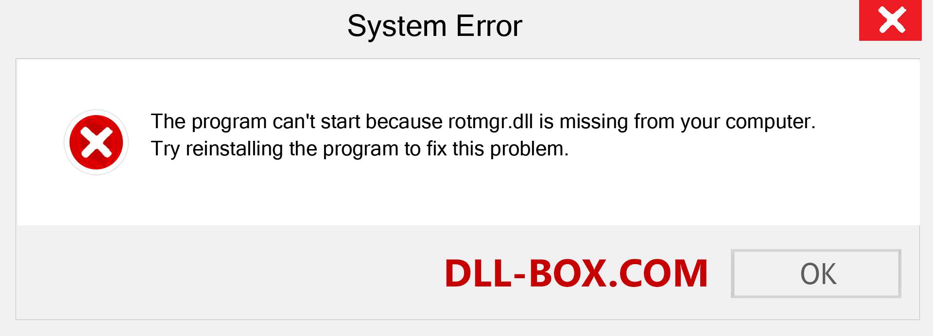  rotmgr.dll file is missing?. Download for Windows 7, 8, 10 - Fix  rotmgr dll Missing Error on Windows, photos, images